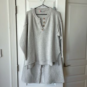 Hailee Sweater Set Size S Ivory Heather